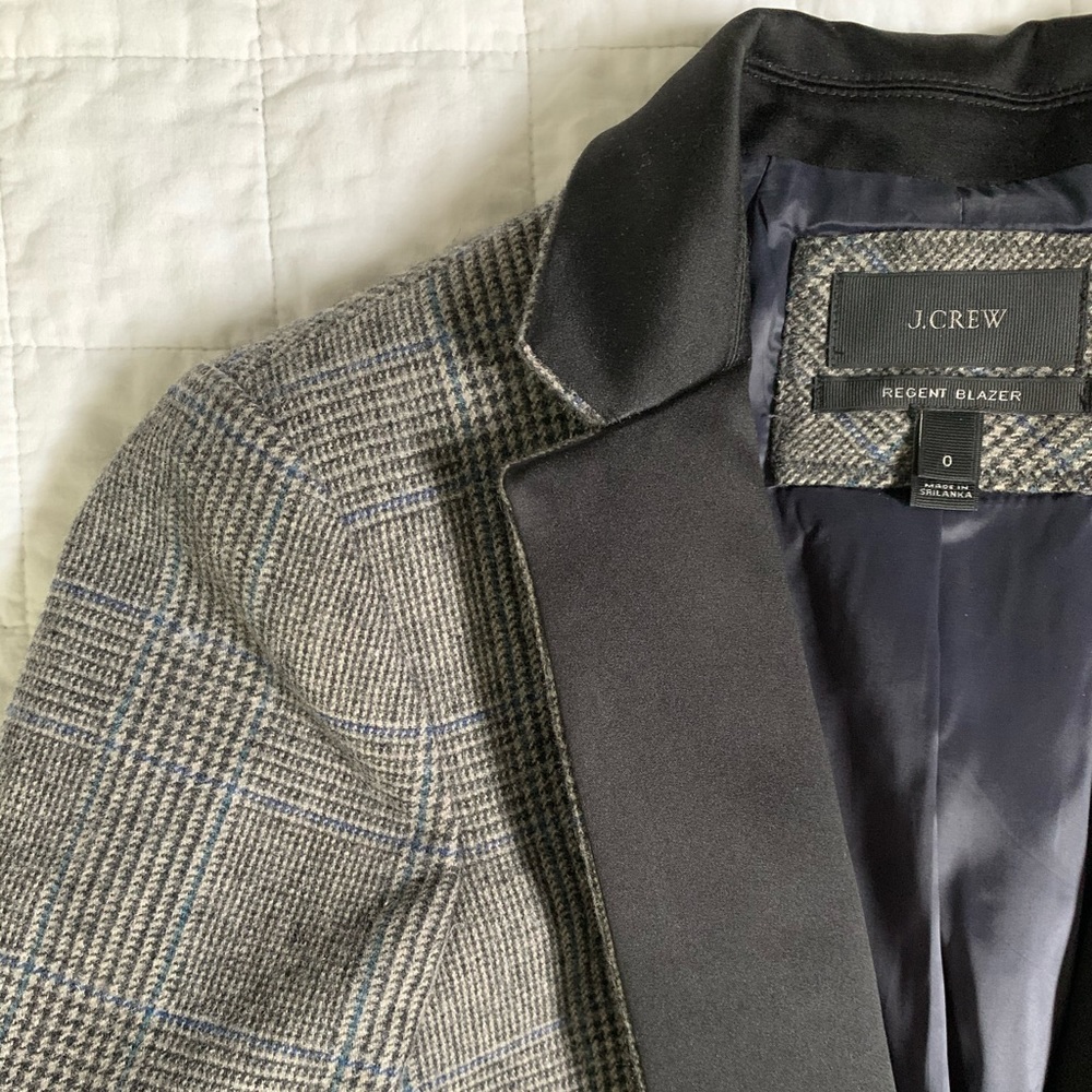 J.Crew Tweed Plaid Blazer